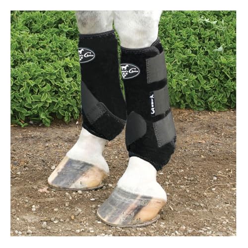 Image of Professional's Choice SMB-3 Sports Medicine Boot | 360 Degrees of Impact Protection | Support for The Suspensory System | Sold in Pairs | Large Black
