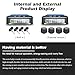 YOUNICE Tire Pressure Monitoring System，T12 TPMS Wireless Solar Monitor with 4 Tire Sensors 6 Alarm Modes LCD Display Auto Sleep Mode for Car RV Trailer Truck (4 Sensors, Built in Didi Version)