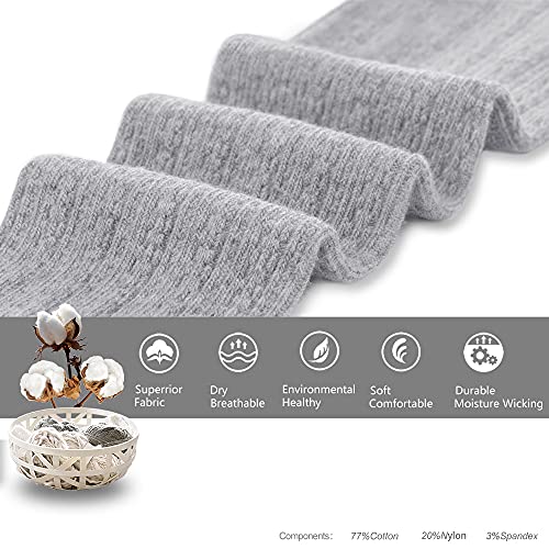 Petrass Girls Tights Toddler Cable Knit Cotton Footed Seamless Dance Ballet Baby Girls' Leggings 3 Pack Black/Ivory/Grey 5-6Y #TOP1