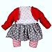 Produktbild Schildkröt Puppen Kleidung 4-TLG. Bekleidungsset Rock Leggings Bluse Strickjacke rot 32 cm Puppen 32518