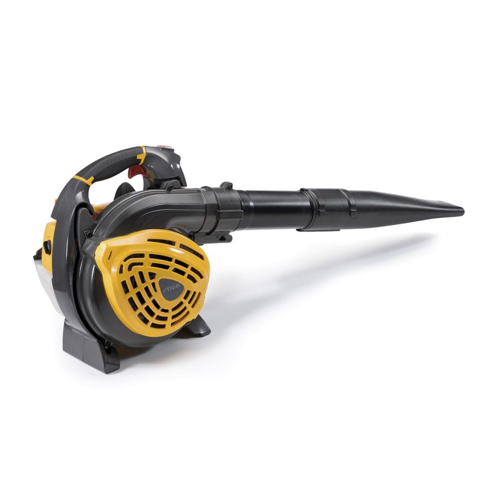 STIGA BL 530 V Souffleur/Aspirateur Thermique, 27,6 cm³ (0,8 KW), Débit d'air 10,2 m³/Min – Bac 55 L, Lame Mulching – Jardin, Allées et Patio