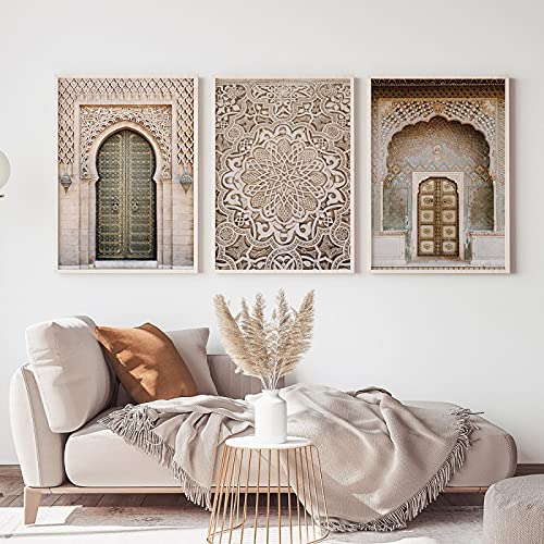 Toile peinture affiche arche marocaine impression jet d'encre haute définition
