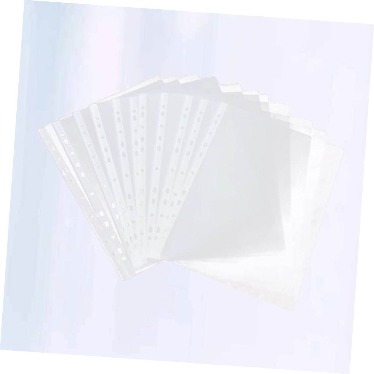 Alipis Protectores de Hojas A4 Transparentes sin Ácido, Bolsa para Documentos 11 Orificios, Paquete de 100 Unidades, Funda Perforada para Carpetas Anillas, Uso Oficina y Escuela