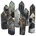 Rockcloud Labradorite Healing Crystal Point Faceted Prism Wand Carved Reiki Stone Figurine