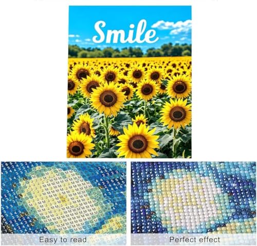 Peinture diamant adulte tournesol 5D kit broderie point de croix strass 70x95cm Z-701 - 2