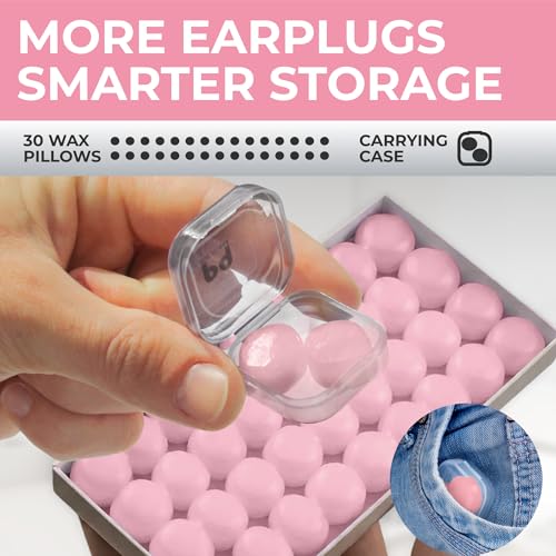 Image of Peace&Quiet | PQ Wax Ear Plugs for Sleeping - 30 Silicone Wax Earplugs for Sleeping and Swimming, Gel Ear Plugs for Noise Cancelling, Sound Blocking Level of 32 Db