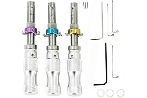 Tubular Pick Tool: Stainless Steel Adjustable-pick With Hex Key Allen Wrench