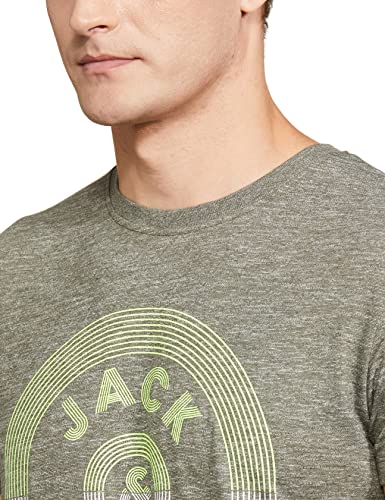 Image of JACK & JONES Men's Printed Regular Fit Crew Neck T-Shirt