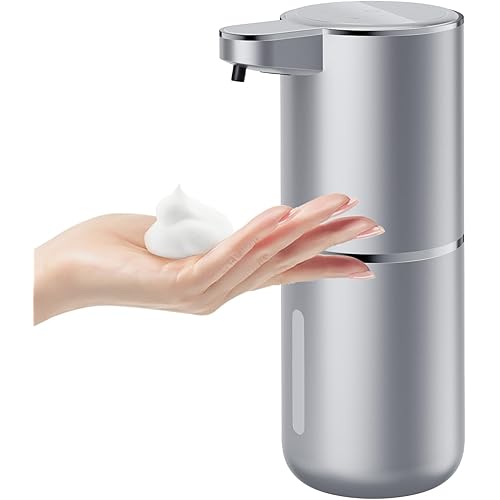 P11 Premium Space Gray Automatic Foaming Hand Soap Dispenser Touchless, Rechargeable Hand Foam Soap Dispenser for Bathroom and Kitchen