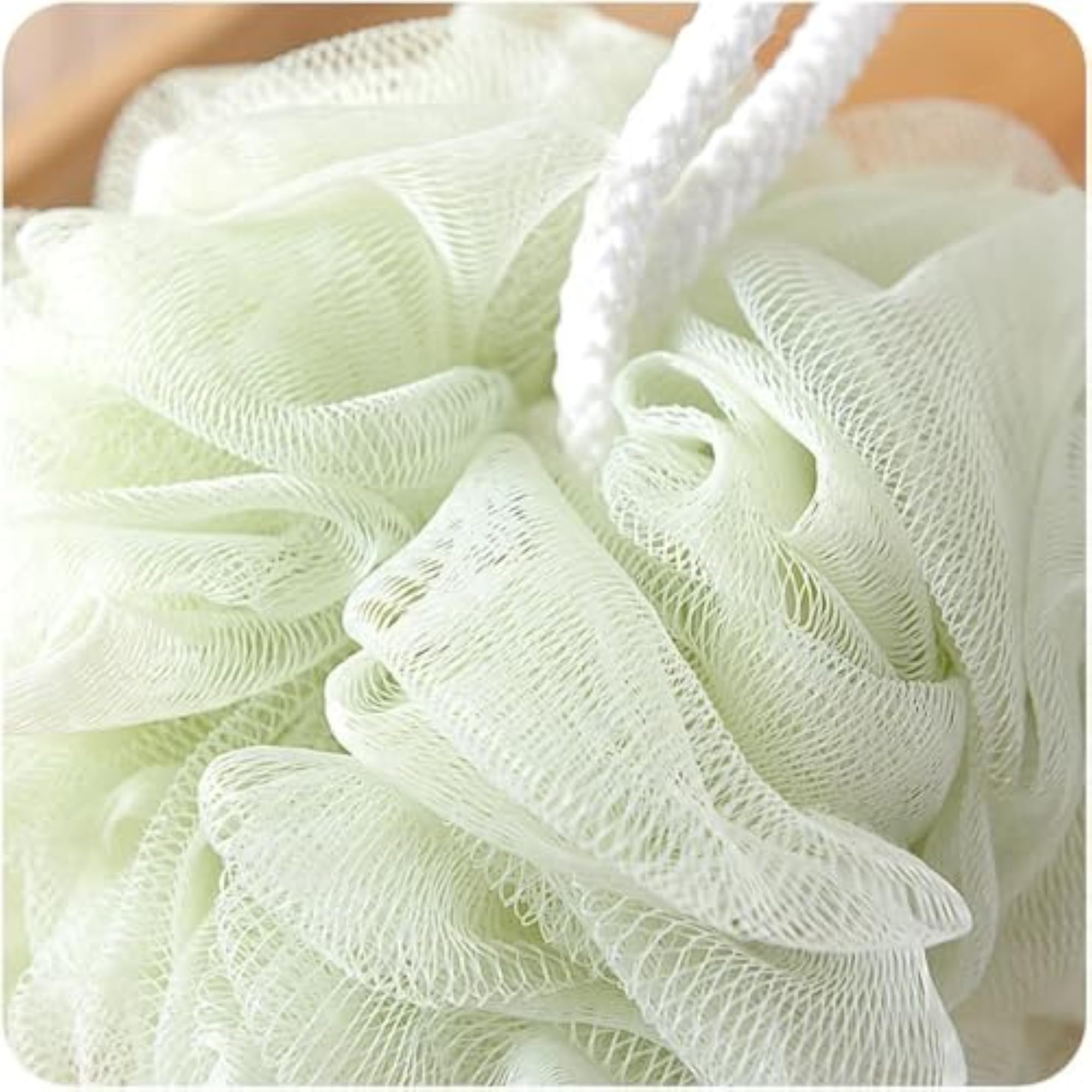 Mesh Bath Loofah Sponge, Soft Exfoliating Shower Pouf