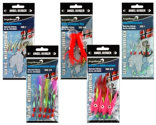 Angel-Berger Meeresvorfach Pilkvorfach in verschiedenen Varianten (5 Teiliges Set)