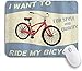 Produktbild Mouse pad 1960er jahre qualität radtour joy vintage grunge poster style zitate ich möchte mein fahrrad fahren bild angepasste mousepad rutschfeste gummibasis für computer laptop laptop schreibtisch zu