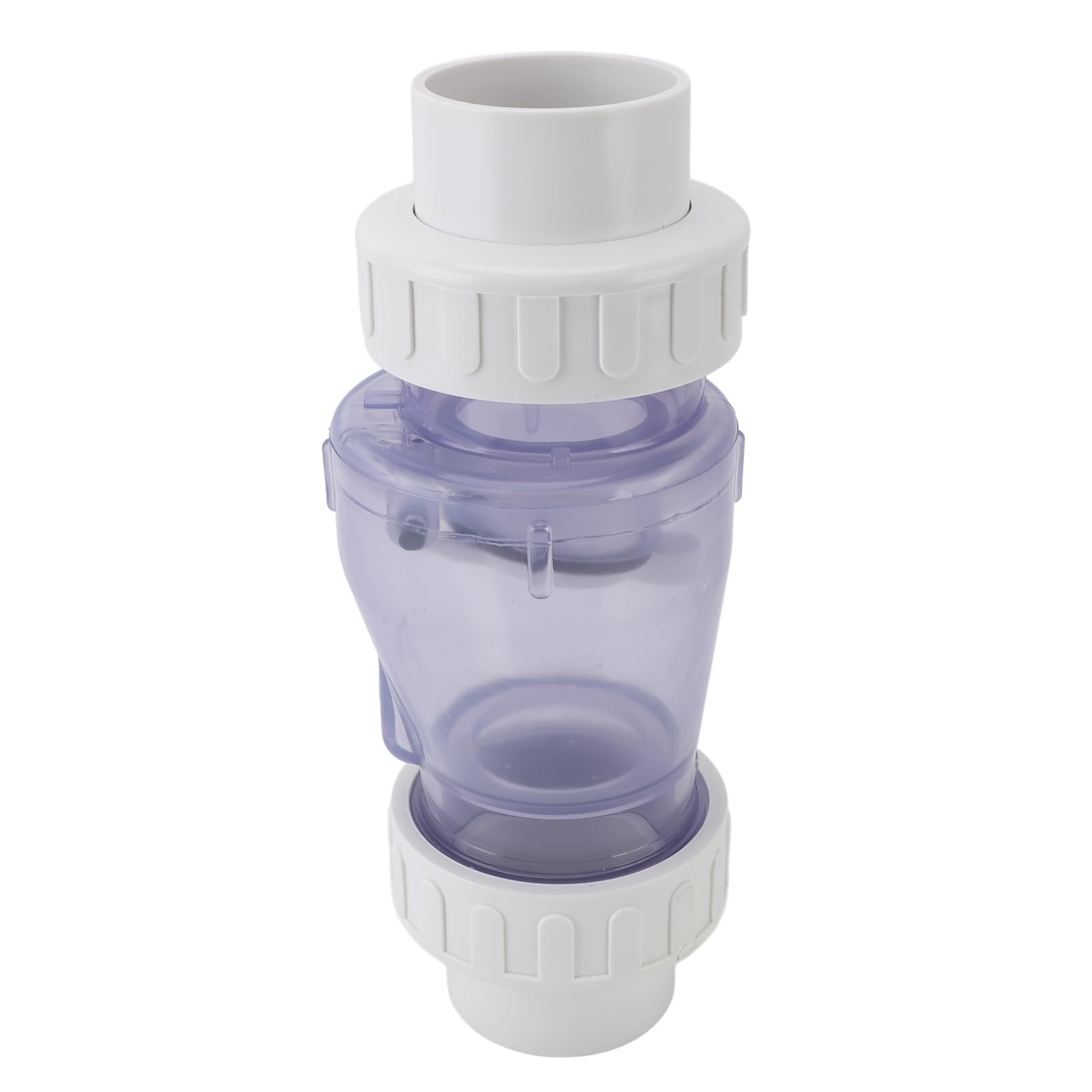 Valvola di ritegno trasparente da 5 cm, resistente e di lunga durata, previene il riflusso per piscine e spa in plastica PVC