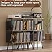 X-cosrack 3-Tier Record Player Stand, Turntable Stand with Storage up to 200 Albums, Corner Vinyl Record Holder with Adjustable Divider, Mid-Century Record Table Vinyl Storage for Bedroom Living Room