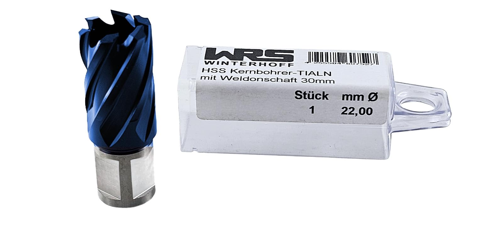 WRS Foret à carotter haute capacité en acier HSS/TIALN revêtu d'acier/aluminium/VA Profondeur de coupe 30 mm Weldon 19 mm Taille : 20 mm Ø