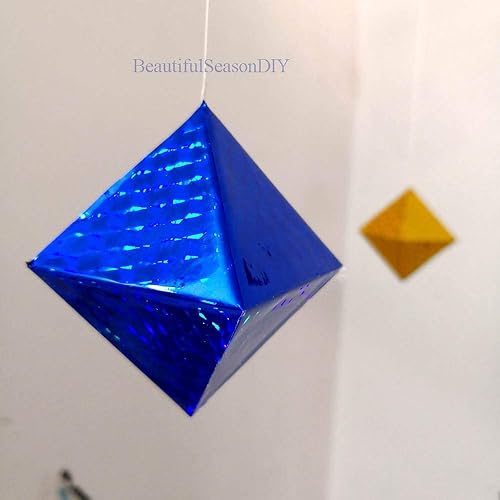 Miniatura 5 de Láser brillante octaédrico móvil bebé juguete brillante y brillante Montessori móvil con materiales respetuosos con el medio ambiente del bebé,