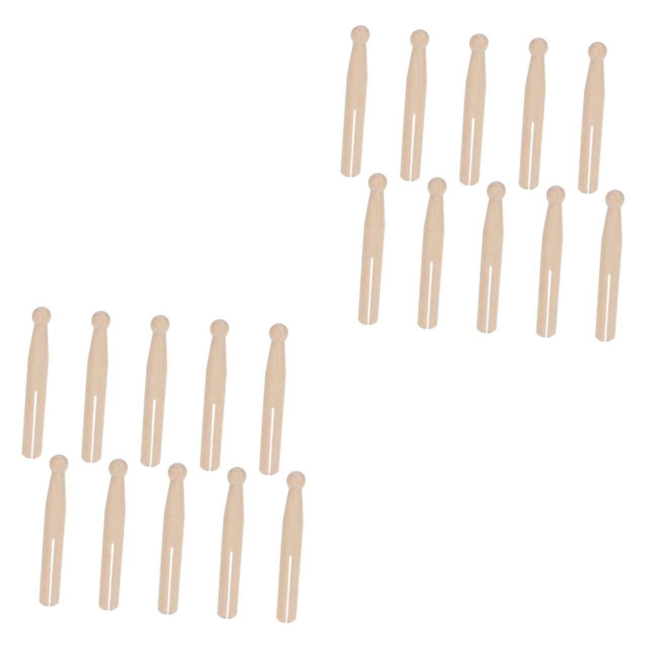 SOLUSTRE 2sets Natural Wood Food Bag Seal Clamp Snack Bag Sealer Clip Food Sealing Safety Clip Easy Use 10pcs*2