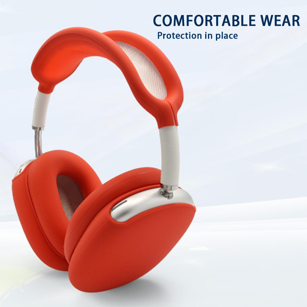 Concept Red Air Pods In Silicone Case Cover Compatible With Apple