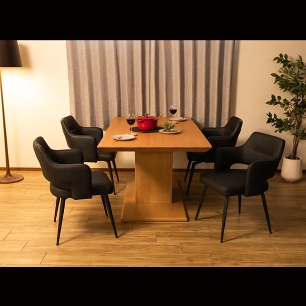 Amazon｜ダイニングテーブル 165 x 90 一枚板調 オーク突板天板 天厚