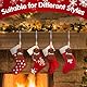 Honitra Weihnachtsstrümpfe Halter für Mantel Set 4, Weihnachtsstrümpfe Halter Aufhänger für Wandmantel, hölzerne Namensschilder mit gewichteten Kamin Strumpfhalter für Mantel, Mantel Strumpfhalter