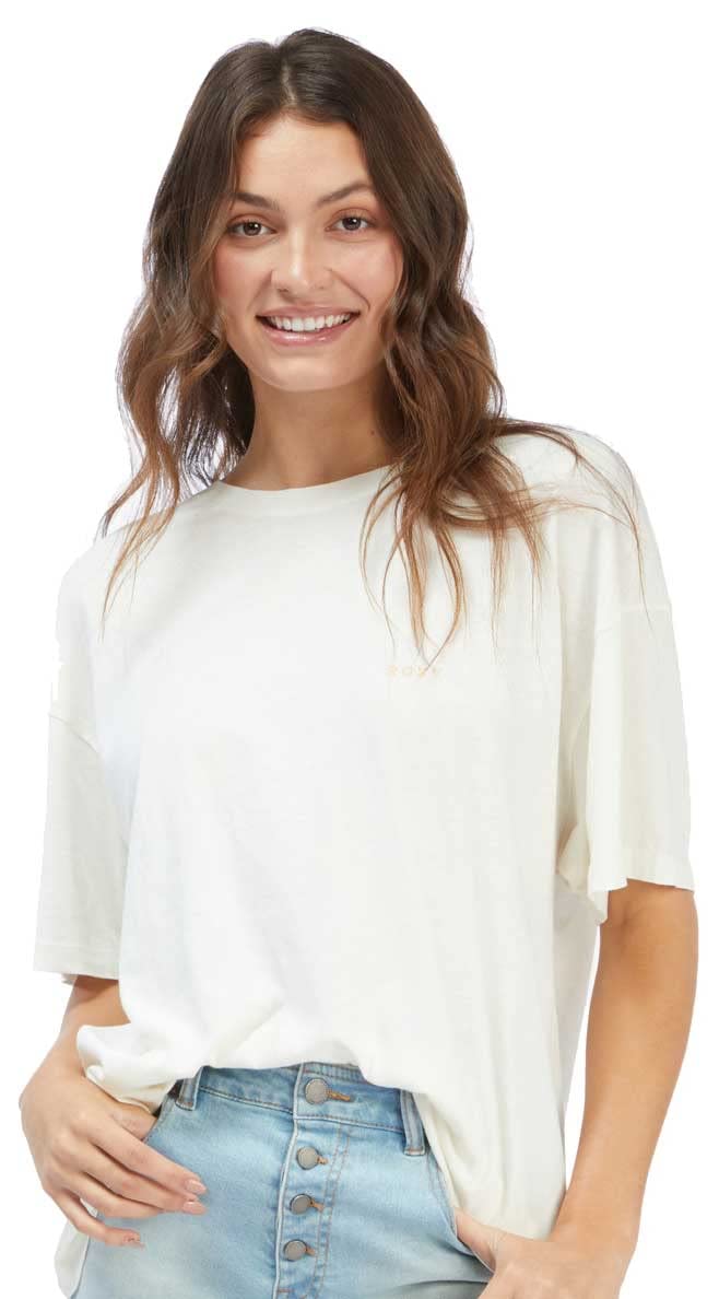 RoxyBeachy Keen Oversized T-Shirt - Snow White