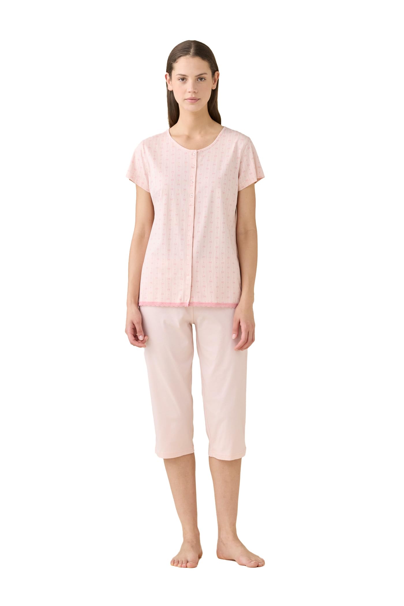 Noidinotte - Pigiama Donna Estivo in Cotone Articolo Romantic