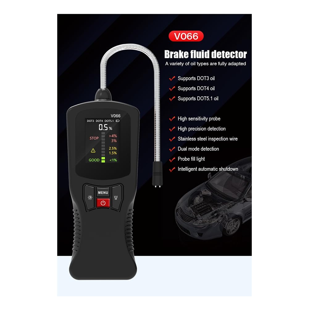 V066 il Rilevatore di Olio Dei Freni Diagnostica il Contenuto di Umidità 'Olio Dei Freni 'Auto Tester 'Olio Dei Freni Display Digitale Durevole Facile da Usare