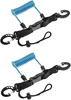 Muyilanc Equipo Submarino CáMara De Buceo Cuerda AntipéRdida BCD CordóN TelescóPico Resorte De TPU Alambre De Acero Cuerda AntipéRdida Azul