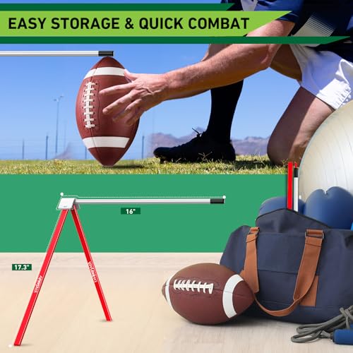 LvsJvcy Football Kicking Tee Stand, Premium Field Goal Kickoff Holder Equipment, Professional Kick Goal Posts Gear Compatible with All Football Size, Football Trainer Practice Accessories Gifts by LvsJvcy - Used condition - Image 6