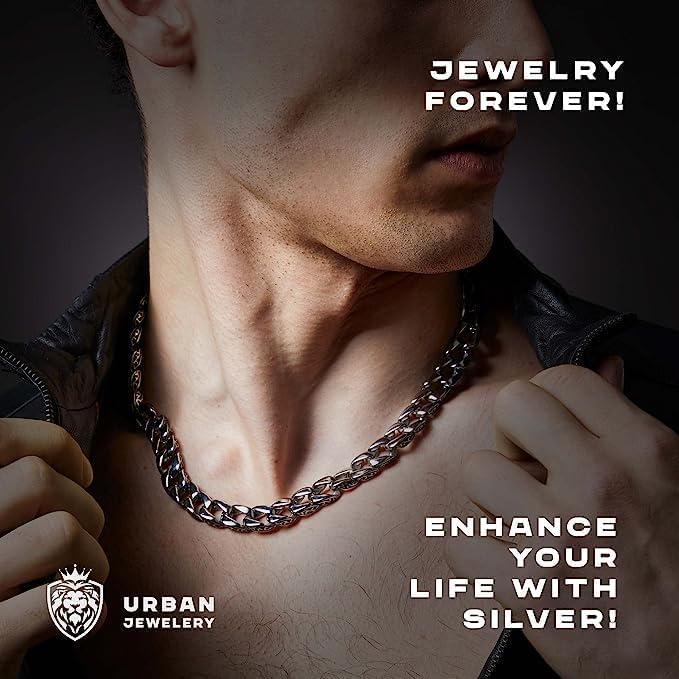 Men’s Link Bracelet Collection – Stainless Steel, Black & Silver Variations, Bracelet & Necklace Sets, 8.3–9" Length, Gift Ready - Image 4