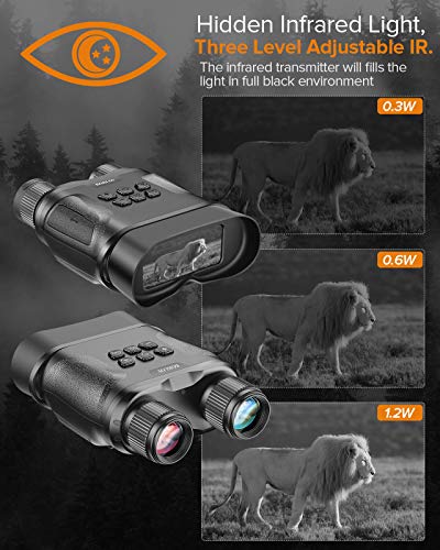 New Mould Night Vision Goggles, Night Vision Binocular,1080P@20fps Video Full Dark/Low Light Night Vision, Extra 32GB and SD Card Reader, 850nm Infrared Light, Large Field of Vision for Hunting