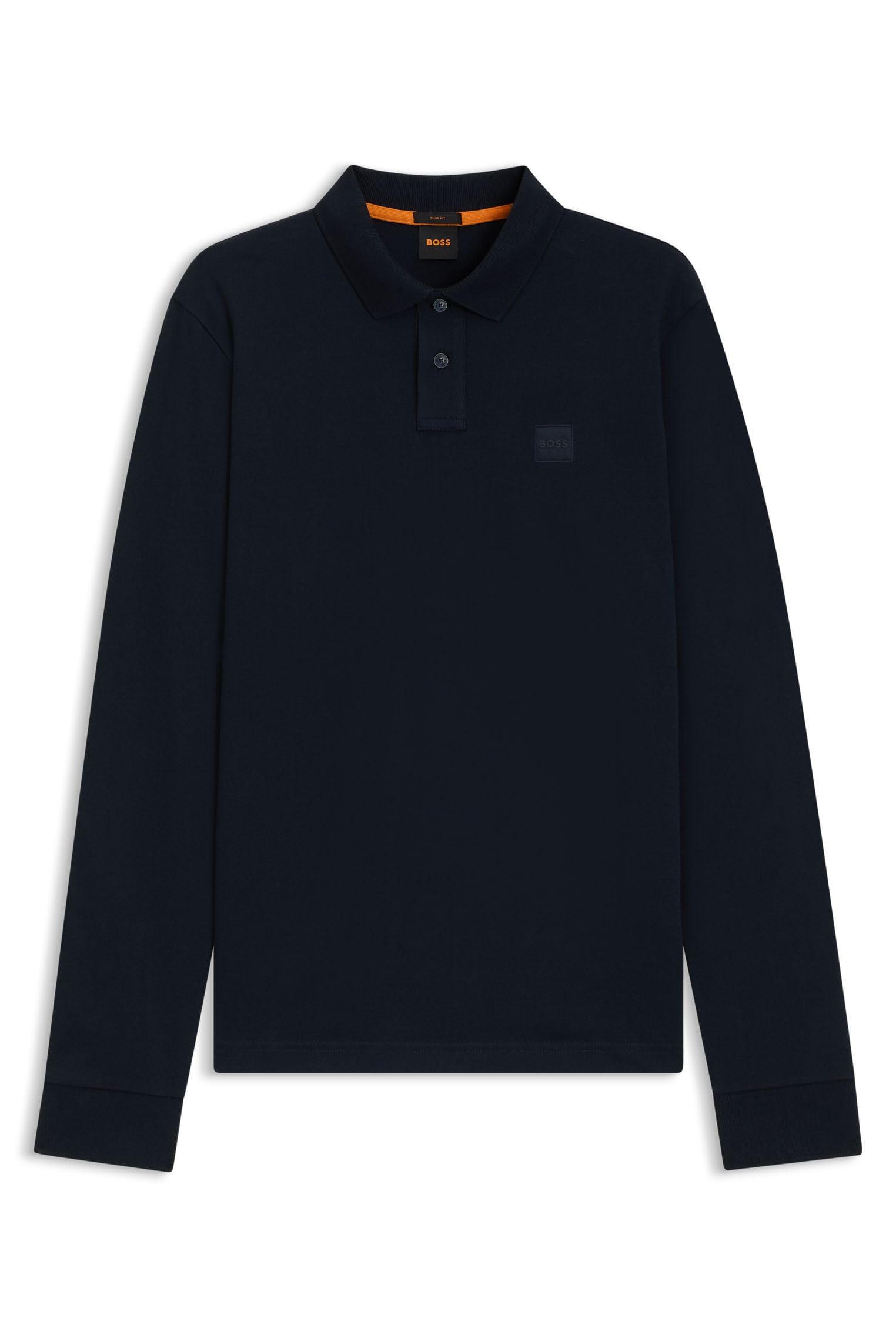 BOSS Mens Passerby Stretch-Cotton Slim-fit Polo Shirt with Logo Patch