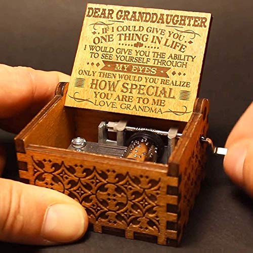 Engraved Music Box - You are My Sunshine, Gift for Granddaughter from Grandma - You Are Stronger Than You Seem. - Thumbnail 3