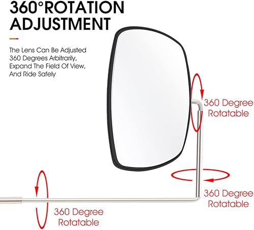 Miniatura 3 de Espejo de bicicleta Gafas de ciclismo Montura Espejo retrovisor de bicicleta Espejo retrovisor ajustable Gran Angular Vista trasera para Montaña
