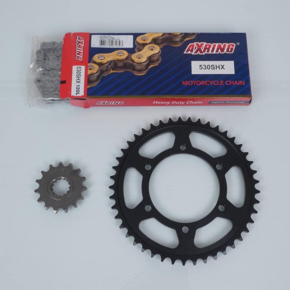 Kit chaîne Axring 15x45 Pas 530 pour Yamaha 1000 YZF R1 anti-friction et haute résistance