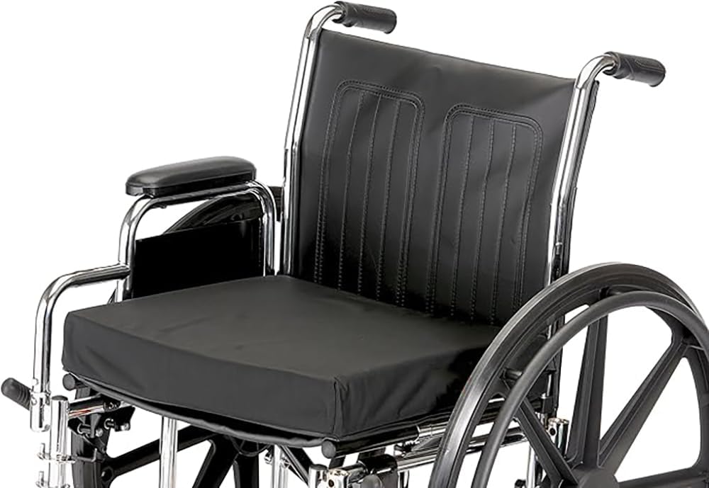 Gilbins Convoluted Egg Crate Foam Chair Cushion, Seat Cushion, Car Seat Cushion, Office Chair Cushion or Wheelchair Cushion to Relieve Back Pain Wheelchair and Recliner Chair Pads (with Cover)
