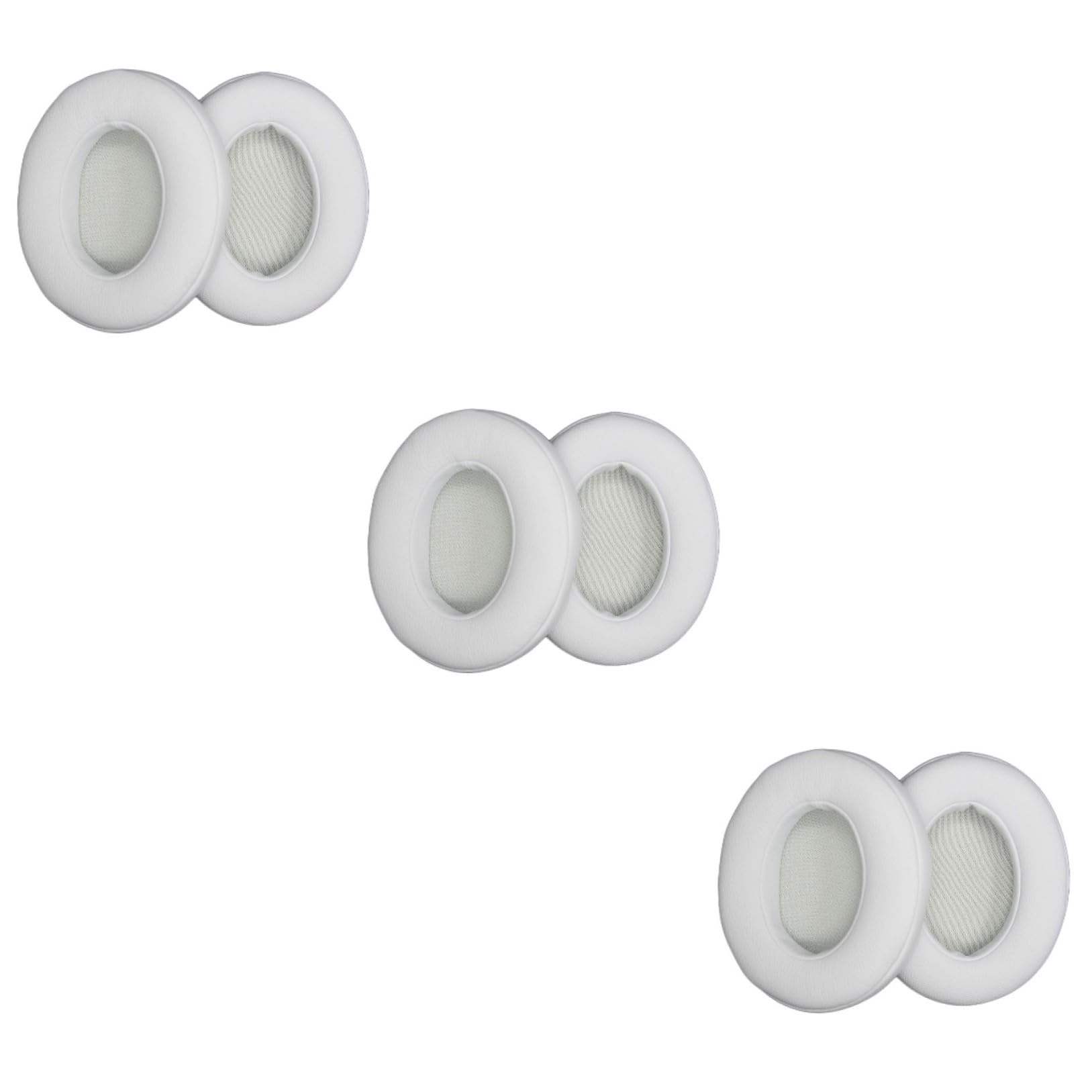 OSALADI 6pezzi Cuscini Auricolari Di Ricambio Proteina Sintetica Facile Installazione e Comfort Prolungato Compatibili Con Cuffie Standard Bianco