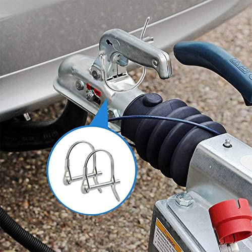 INCREWAY Linch Pin, 4PCS 5 * 40mm Carbon Steel Locking Pins, Trailer Lock Pin Linch Retaining Pins Locking Pin Fasteners for Track Farm Lawn