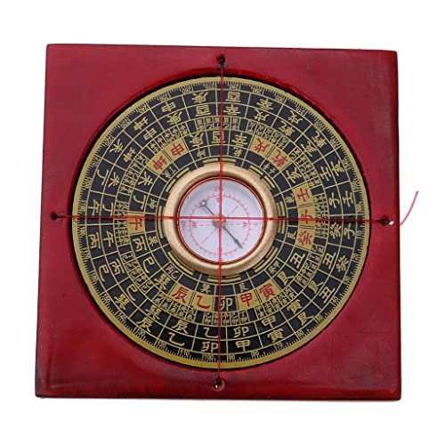 Brújula Feng Shui Luo Pan China Antigua 8x8cm miniatura 3