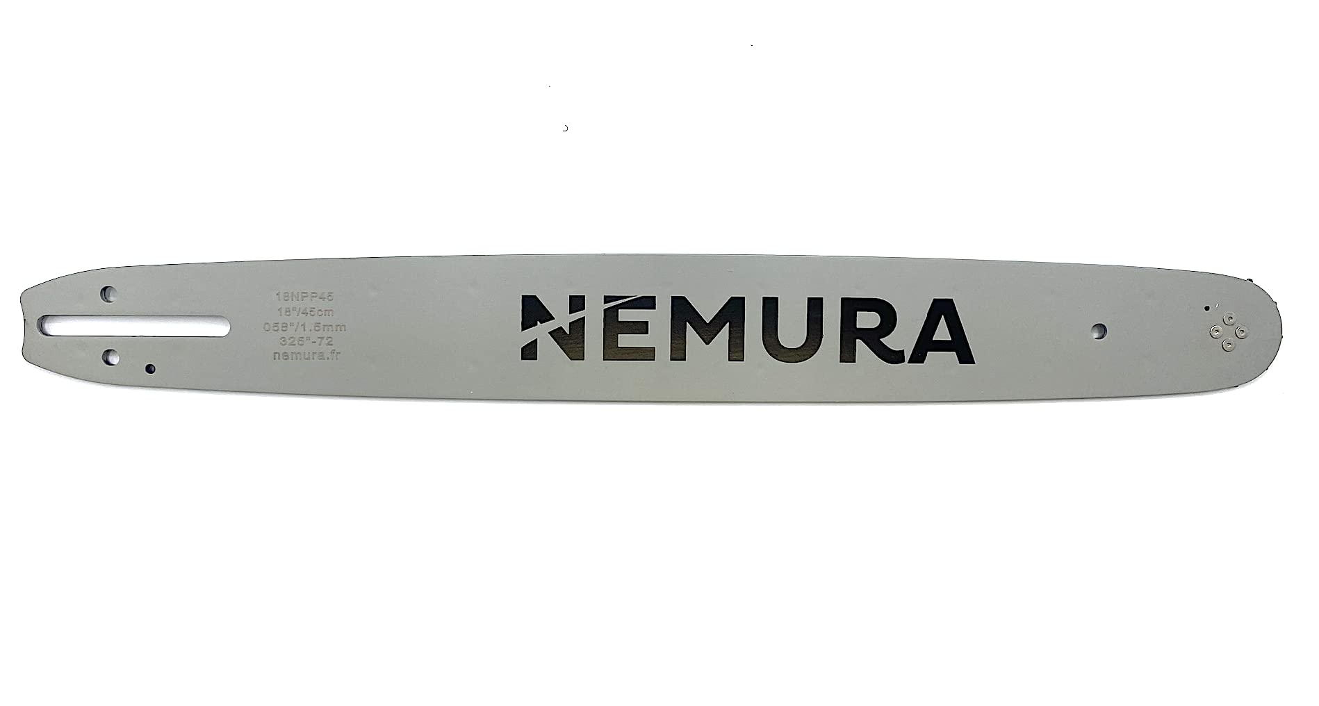 Guide chaîne tronçonneuse Nemura contre les blocages de coupe 45 cm à jauge 1,5 mm