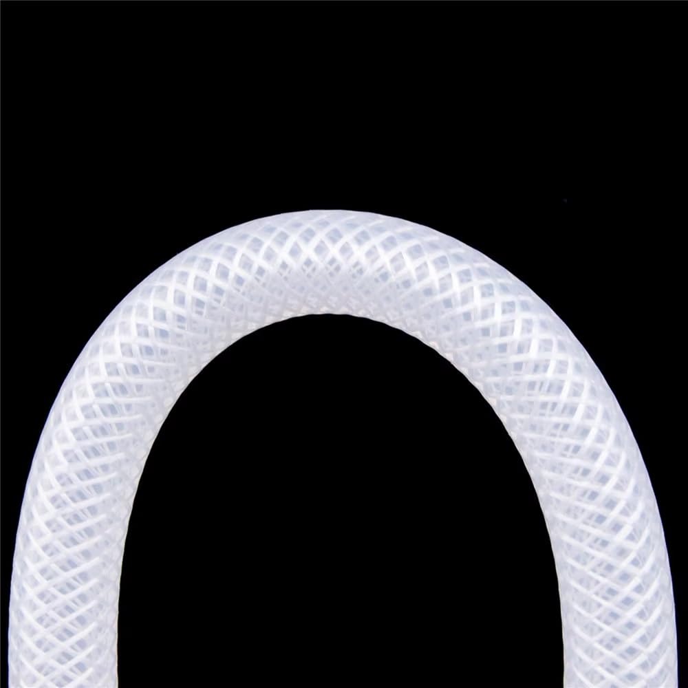 YINUK 3 Metres Silicone Hose - Reinforced Braided Design, Heat Resistant, Food Grade for Dairy, Plumbing, Vacuum Systems(ID4mmXOD9mm)
