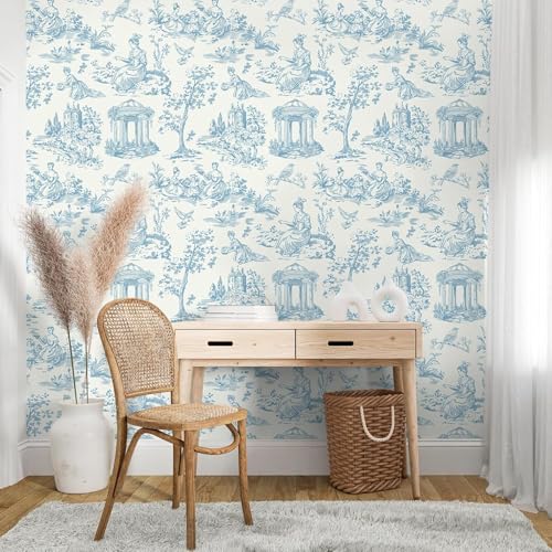 Image of Peel and Stick Wallpaper Flowers Leaves Vinatge Forest Watercolor Watercolor Elegant Birds Tree Pattern Design Tropical Wallpaper Contact Paper Botanical Wallpaper Removable Wall Decor 16.5By87INCH