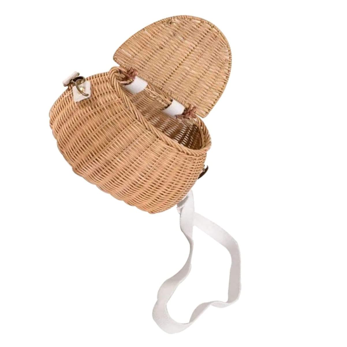 DECHOUS 2 Bolsos De Playa Cruzados para Mujer Tejidos Mano para Mujer Bolsos Cruzados De De Ratán Bolso De Hombro Cesta De Moda Bolso De Color Caqui Tropical para Niñas Bolso