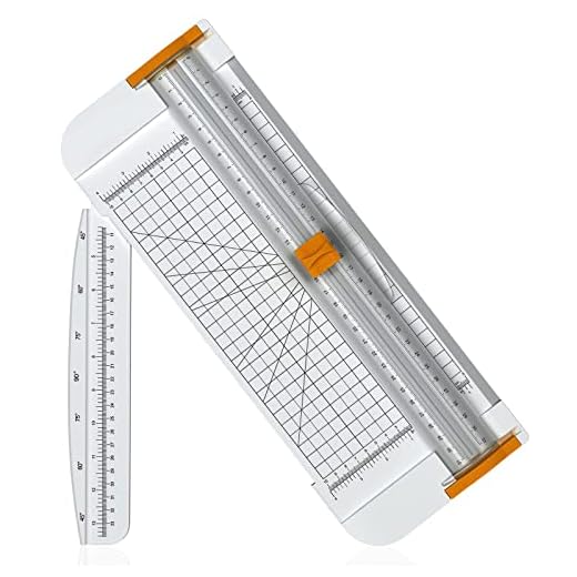 Weenkler Paper Cutter 12 Inch Titanium Paper Trimmer Scrapbooking Tool with Automatic Security Safeguard and Side Ruler for A4, Craft Paper, Label, Photo and Cardstock