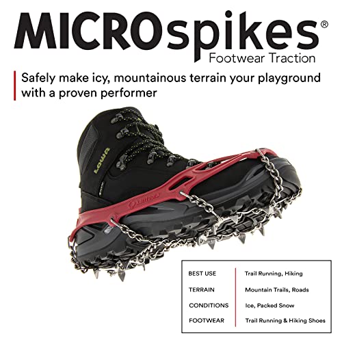 Kahtoola Microspikes Footwear Traction - Small - Red #TOP1