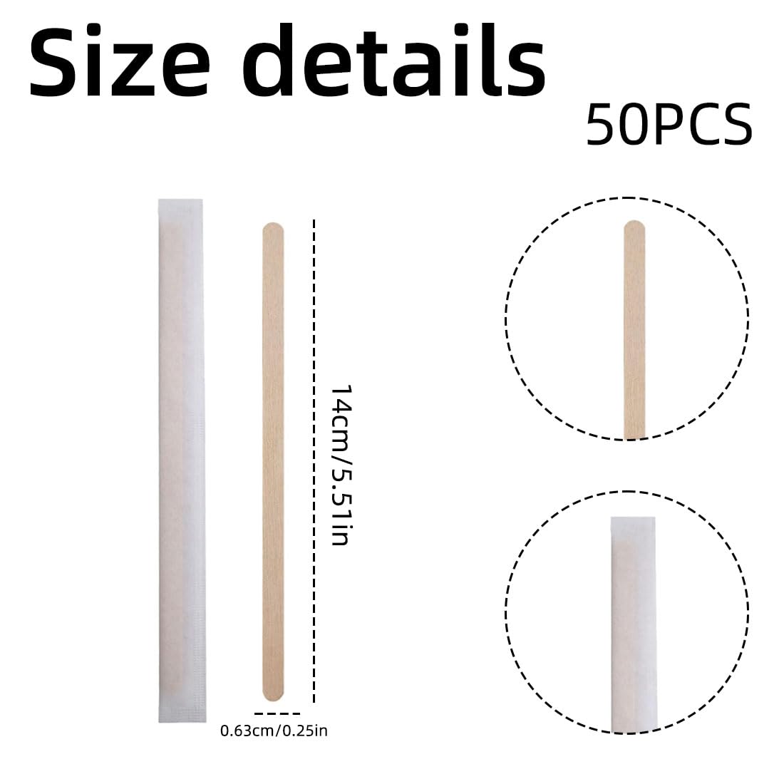 Bastoncini Di Legno Per Mescolare Caff&egrave; - 50 Pezzi, Agitatori Ecologici E Naturali