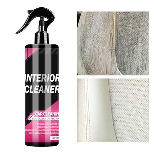 Limpiador De Interiores - Eliminación de Manchas en Asientos de,Limpiador Multiusos de Acción Rápida 200ml para Detallado de Coches Salpicadero Alfombra Sofá Motocicleta