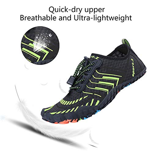 Image of MAYZERO Water Shoes Men Women Swim Surf Shoes Beach Pool Shoes Wide Toe Hiking Aqua Shoes Winter House Slippers