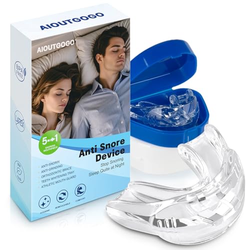 2 Pezzi Dispositivo Anti Russamento Anti Russare Multifunzione 5 In 1 Efficace Per Non Russare- Bite Dentale Notturno-Morbido-Bite Bruxismo-Adatto per Uomini e Donne Regala Notti Senza Russare
