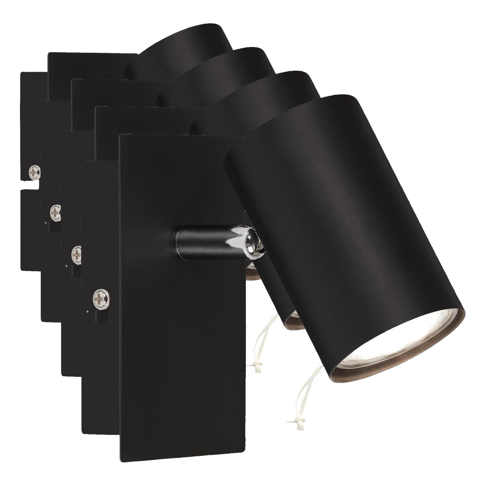 BRILONER - LED Wandleuchte innen mit EEK A Lichtquelle, schwenkbar, 3000K warmweiß, 2W, 450 Lumen, Leselampe, Wohnzimmerlampe, Lampe, Wandlampe, Küchenlampe, Flurlampe, Schlafzimmer, Schwarz